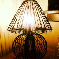 Art Deco Wire Lampbase and Shade