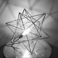 Chrome star hanging or table lamp